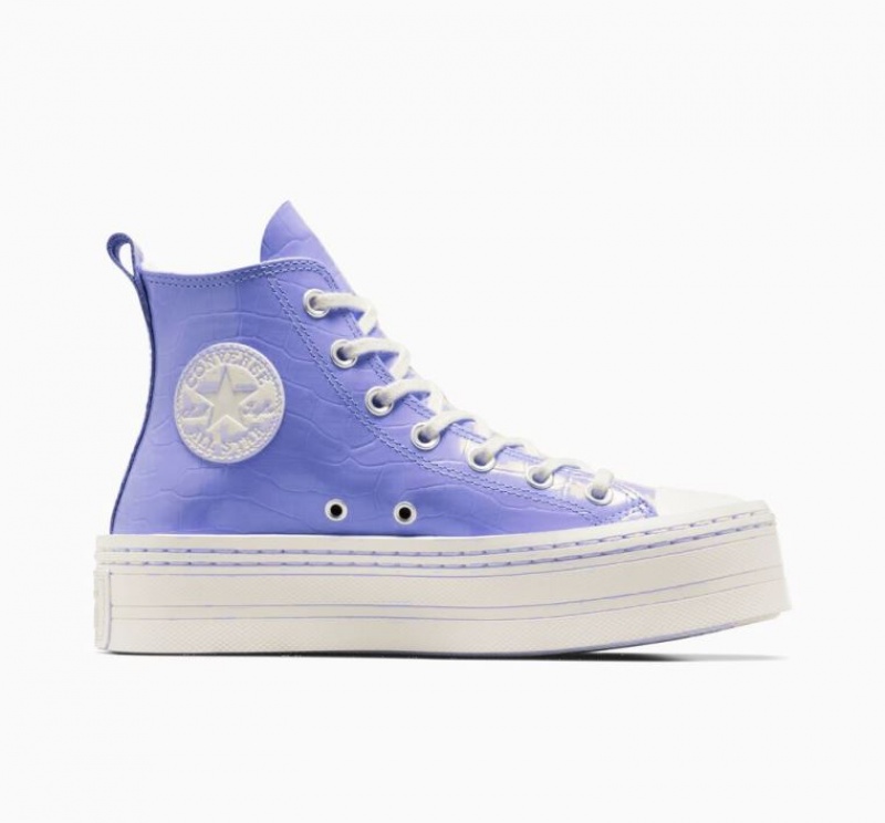 Női Converse Chuck Taylor All Star Modern Lift Embossed Platform Cipő Világos Kék | HUNGARY PTZ8QF