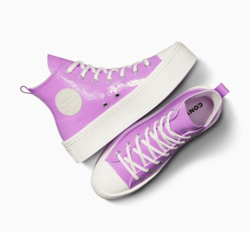 Női Converse Chuck Taylor All Star Modern Lift Embossed Platform Cipő Levendula | HUNGARY EOK4LW