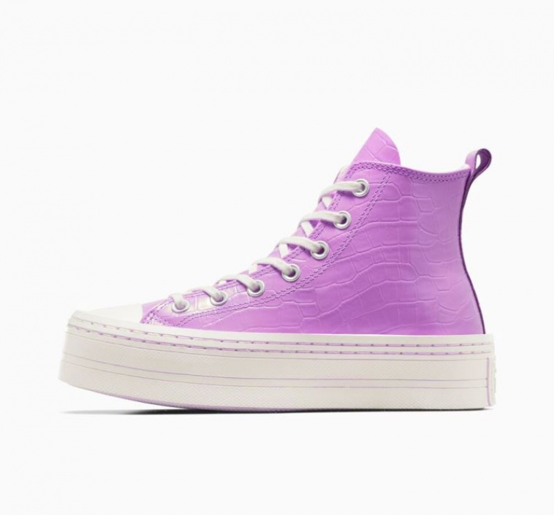 Női Converse Chuck Taylor All Star Modern Lift Embossed Platform Cipő Levendula | HUNGARY EOK4LW