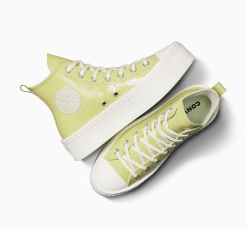 Női Converse Chuck Taylor All Star Modern Lift Embossed Platform Cipő Sárga | HUNGARY YWS4JI