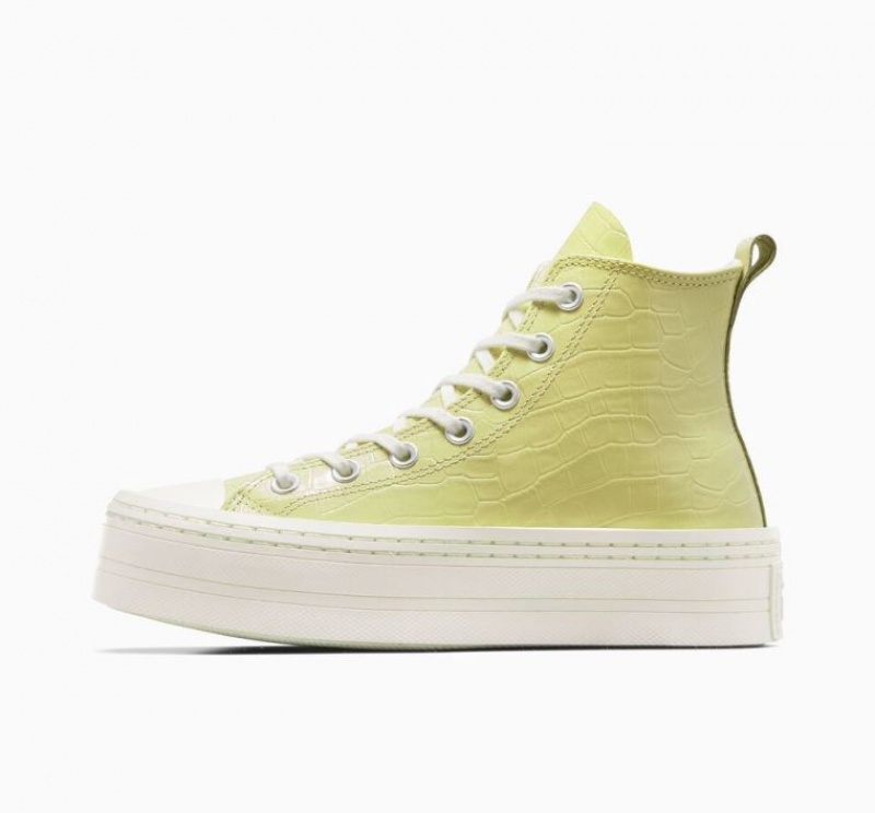 Női Converse Chuck Taylor All Star Modern Lift Embossed Platform Cipő Sárga | HUNGARY YWS4JI