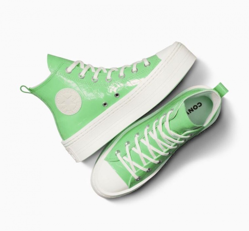 Női Converse Chuck Taylor All Star Modern Lift Embossed Platform Cipő Világos Zöld | HUNGARY IYT8ZR