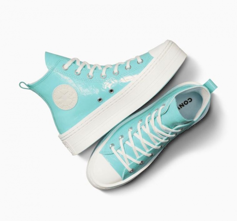 Női Converse Chuck Taylor All Star Modern Lift Embossed Platform Cipő Türkiz | HUNGARY CEB4XW