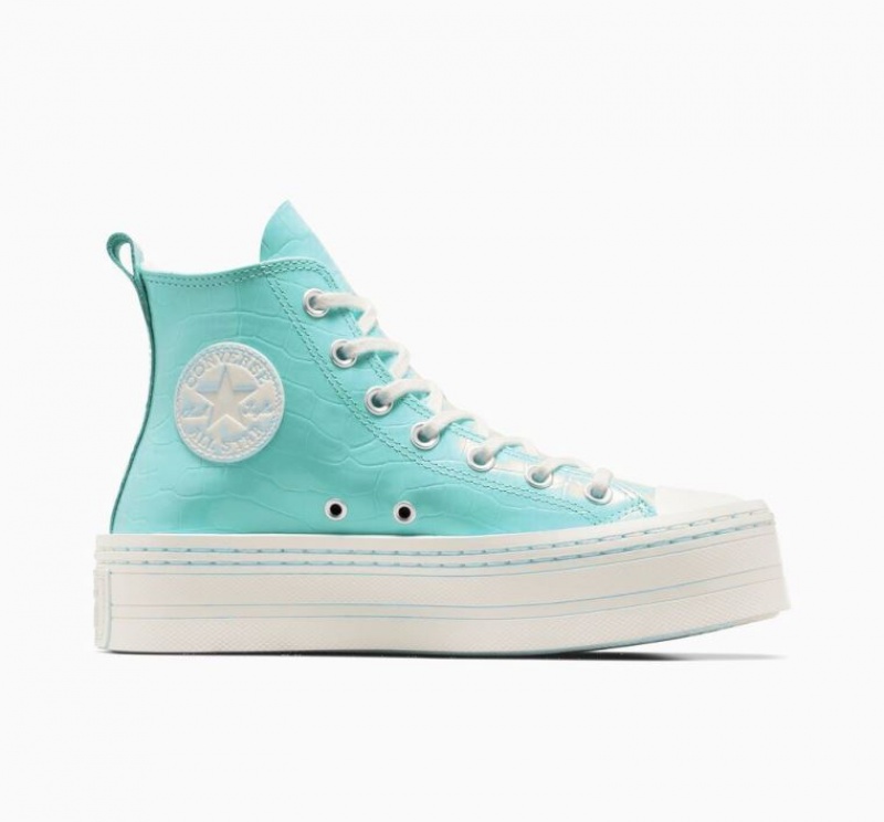 Női Converse Chuck Taylor All Star Modern Lift Embossed Platform Cipő Türkiz | HUNGARY CEB4XW