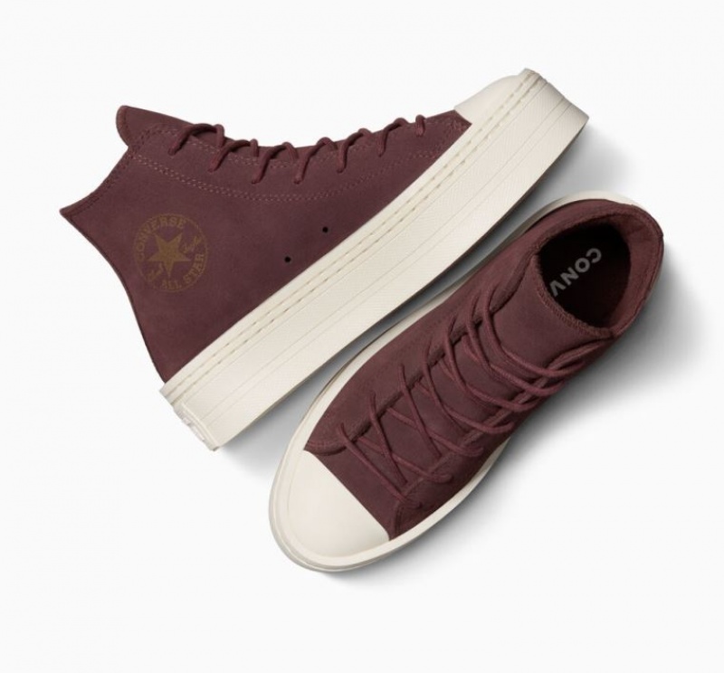 Női Converse Chuck Taylor All Star Modern Lift Suede Platform Cipő Barna | HUNGARY TUM1IR