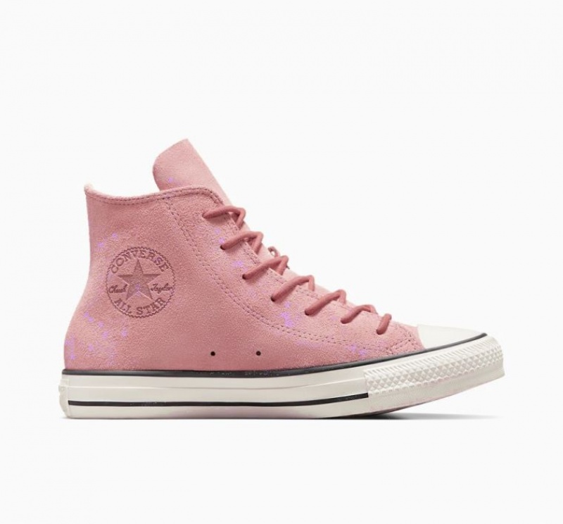 Női Converse Chuck Taylor All Star Mono Suede Magasszárú Tornacipő Rózsaszín | HUNGARY RCY3WK