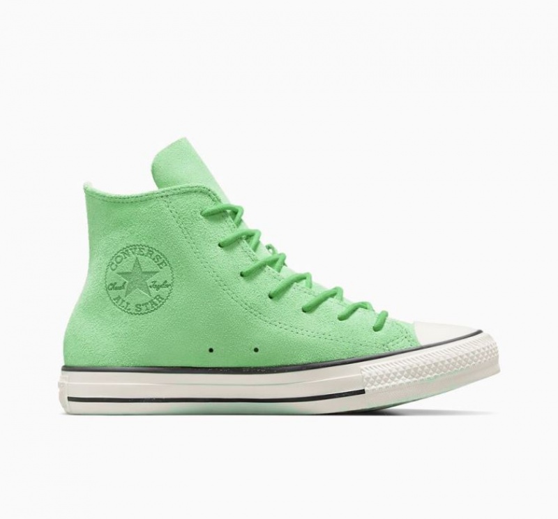 Női Converse Chuck Taylor All Star Mono Suede Magasszárú Tornacipő Világos Zöld | HUNGARY YQJ0WP