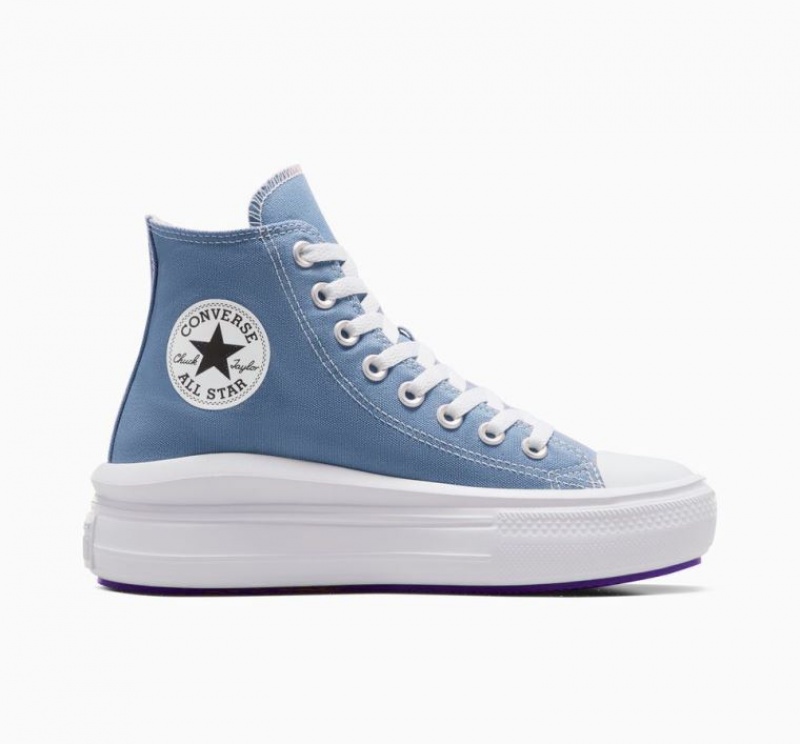 Női Converse Chuck Taylor All Star Move Seasonal Color Platform Cipő Kék | HUNGARY DRW4UL