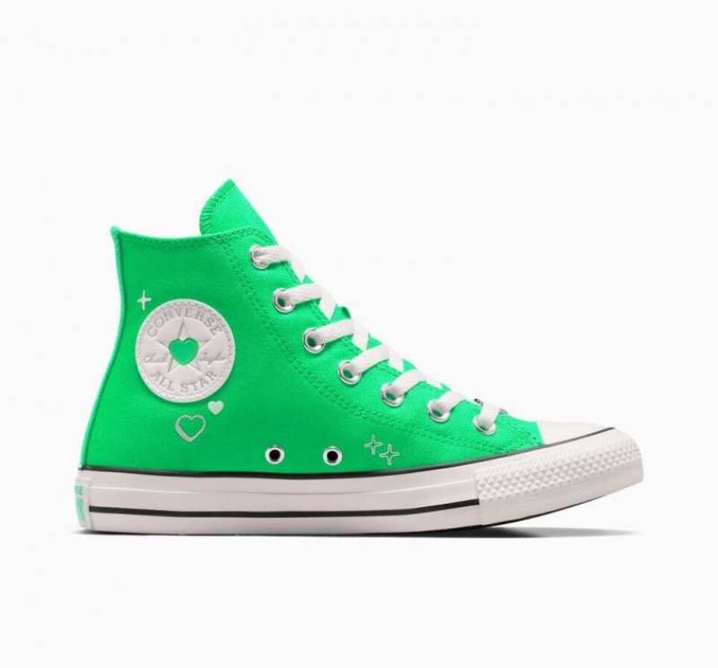 Női Converse Chuck Taylor All Star Y2K Heart Magasszárú Tornacipő Zöld | HUNGARY SCY6ZU