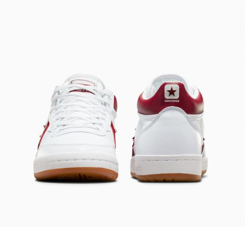 Női Converse Cons Fastbreak Pro Leather Deszkás Cipő Fehér Piros | HUNGARY BFY6QU