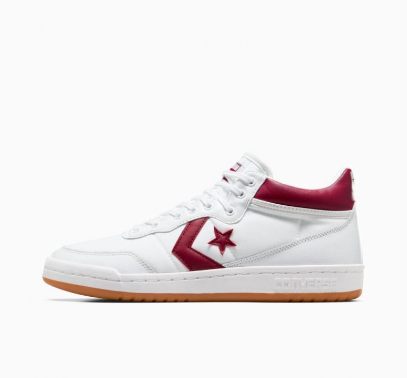 Női Converse Cons Fastbreak Pro Leather Deszkás Cipő Fehér Piros | HUNGARY BFY6QU