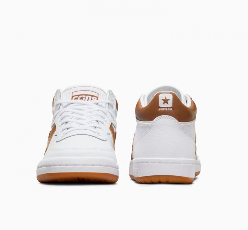 Női Converse Cons Fastbreak Pro Leather & Nylon Deszkás Cipő Fehér Barna | HUNGARY NZC1MX