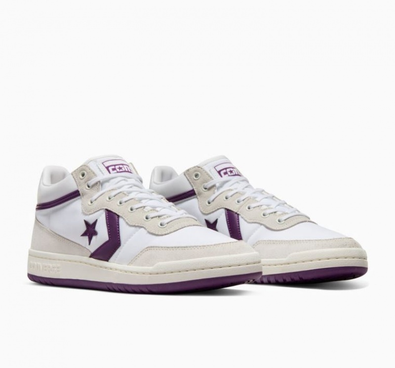 Női Converse Cons Fastbreak Pro Suede Nylon Deszkás Cipő Fehér Lila | HUNGARY NYC3IX