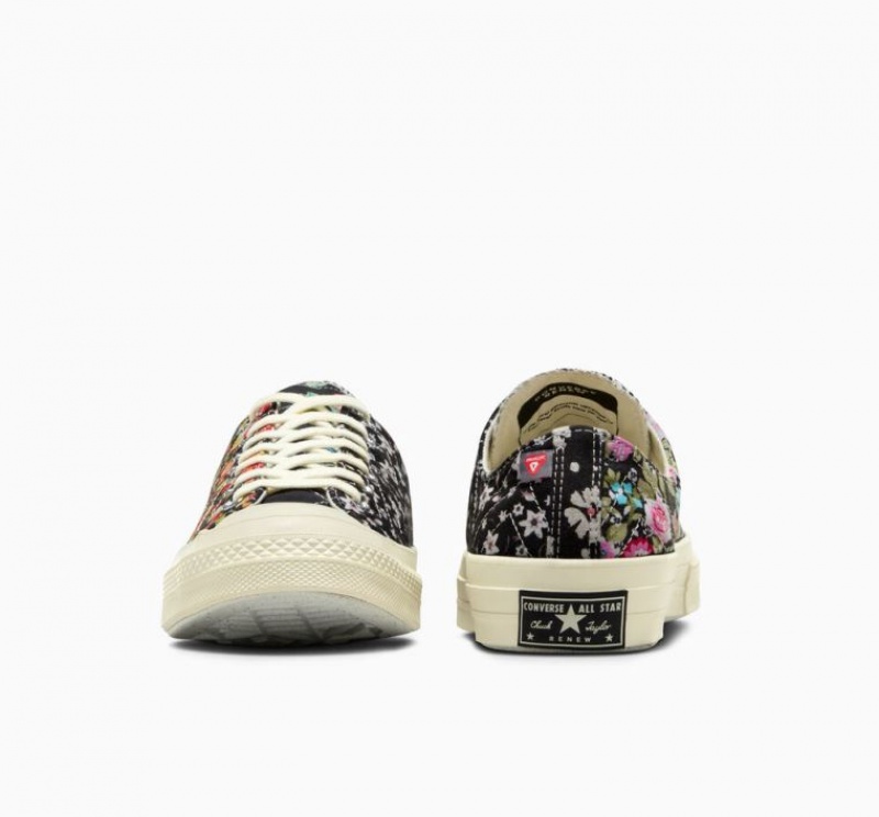 Női Converse Upcycled Floral Chuck 70 Rövidszárú Tornacipő Fekete Színes | HUNGARY KDT0YU