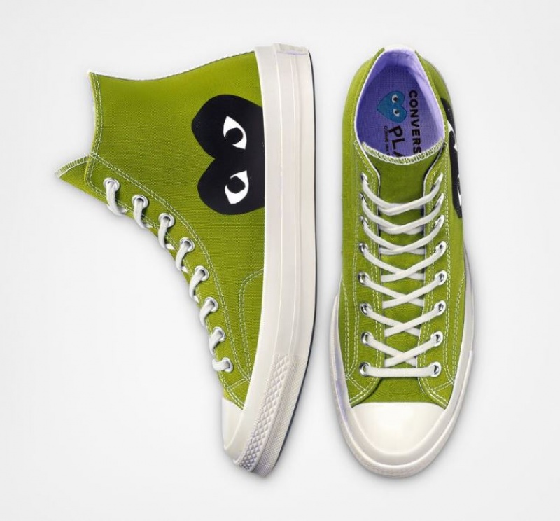 Női Converse X Comme Des Garçons Play Chuck 70 Magasszárú Tornacipő Világos Zöld | HUNGARY PVZ1YQ