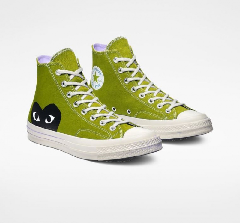 Női Converse X Comme Des Garçons Play Chuck 70 Magasszárú Tornacipő Világos Zöld | HUNGARY PVZ1YQ