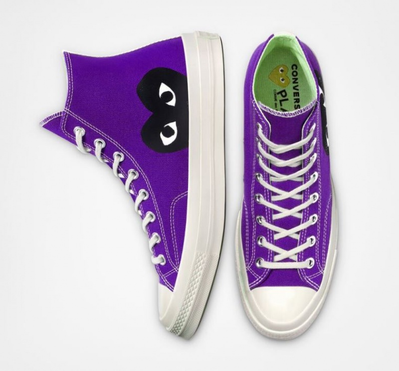 Női Converse X Comme Des Garçons Play Chuck 70 Magasszárú Tornacipő Lila | HUNGARY HOT4CV