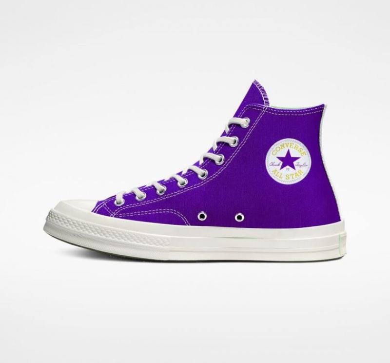 Női Converse X Comme Des Garçons Play Chuck 70 Magasszárú Tornacipő Lila | HUNGARY HOT4CV