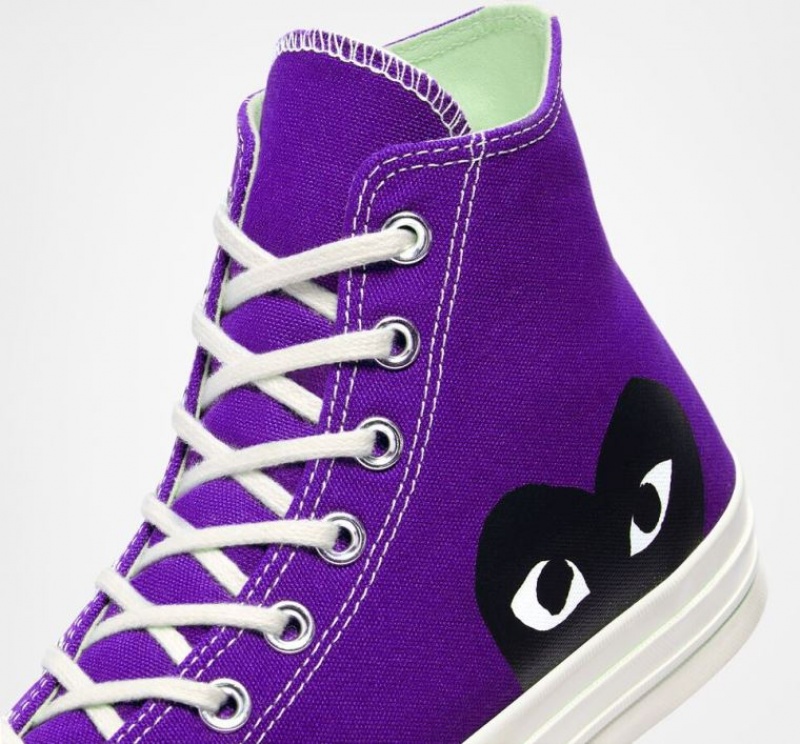 Női Converse X Comme Des Garçons Play Chuck 70 Magasszárú Tornacipő Lila | HUNGARY HOT4CV