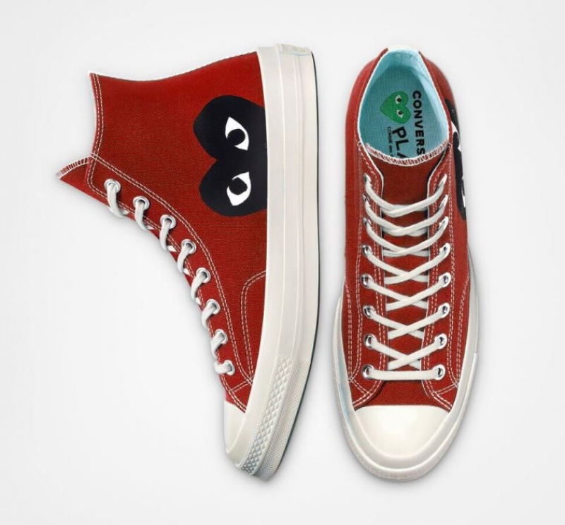 Női Converse X Comme Des Garçons Play Chuck 70 Magasszárú Tornacipő Piros | HUNGARY MQY9SU