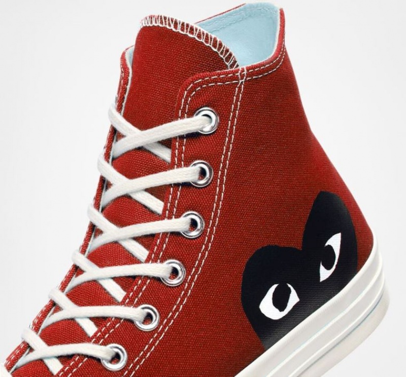 Női Converse X Comme Des Garçons Play Chuck 70 Magasszárú Tornacipő Piros | HUNGARY MQY9SU